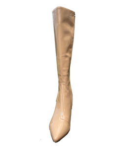 Naim Dark Nude Stretch Patent Knee High Boots
