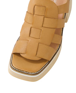 Jebber Tan Leather Sandals