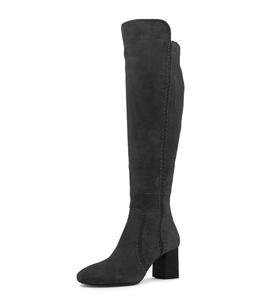 Swept Suede Knee High Boots