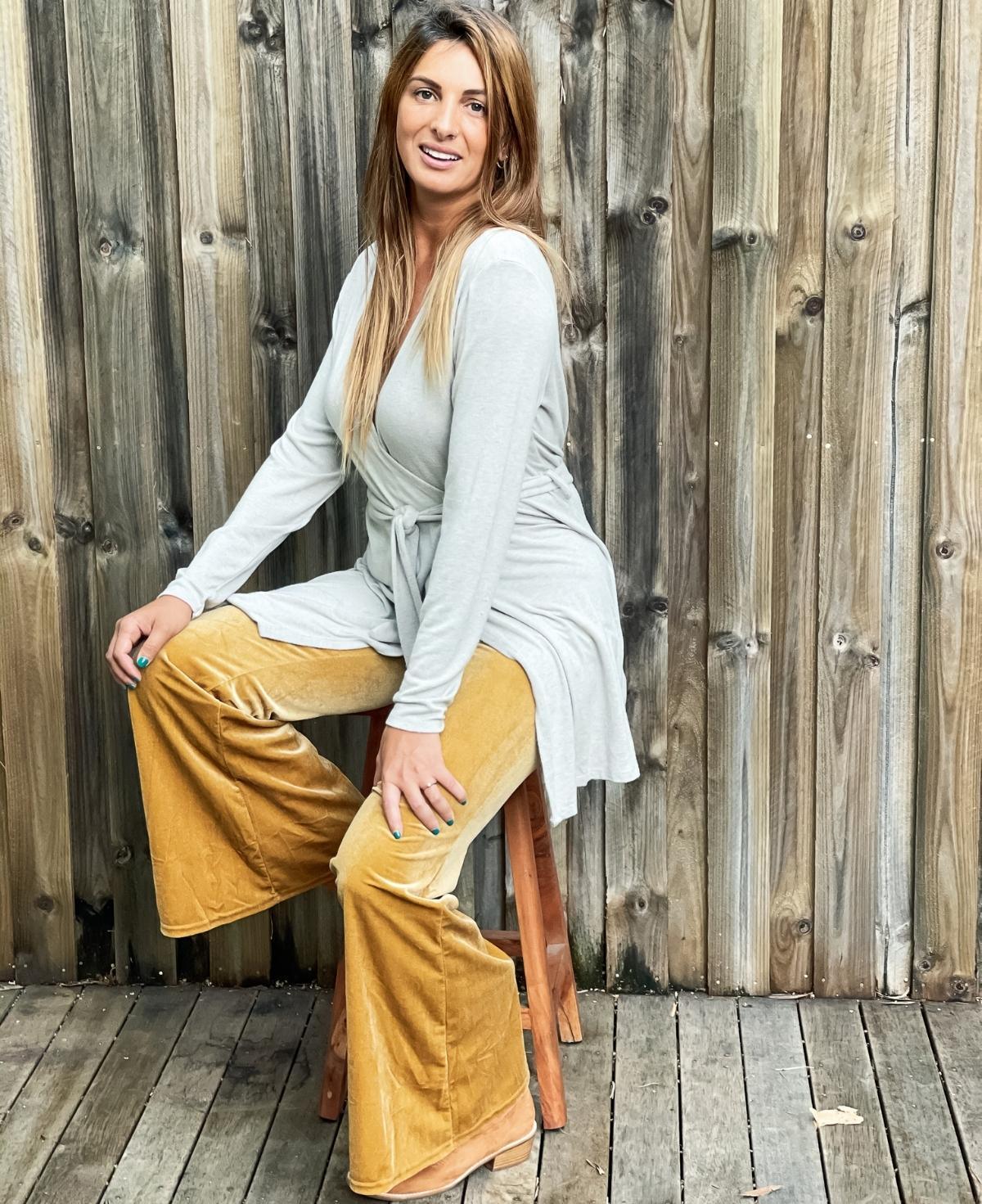 Sixties Velour Pants - blush and bloo online